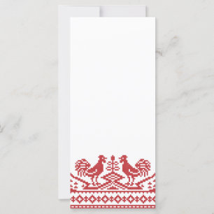 Red Roosters cross-stitch Russian Pattern