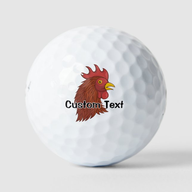 Red Rooster's Head Golf Balls (Front)