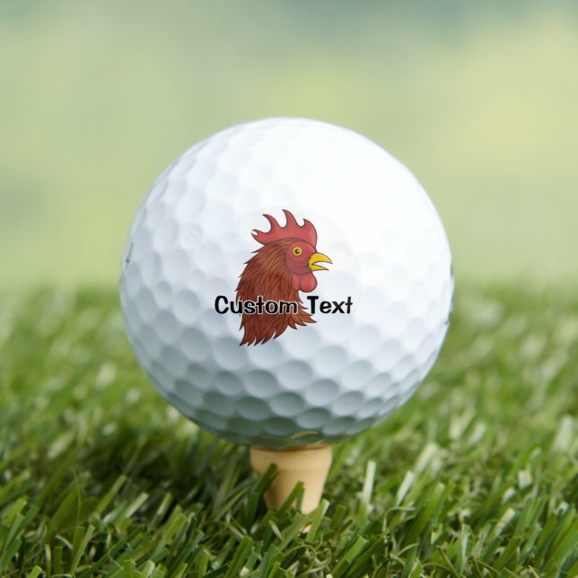 Red Rooster's Head Golf Balls (Insitu Tee)