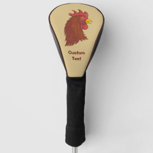 Red Rooster's Head Golf Head Cover