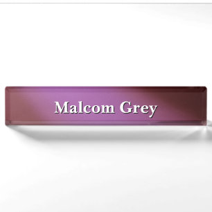 Red Rosa twilight moonlight ombre effect Nameplate