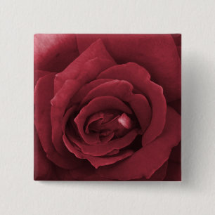 red rose 15 cm square badge