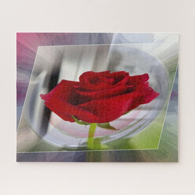 Red rose 2 jigsaw puzzle (Horizontal)