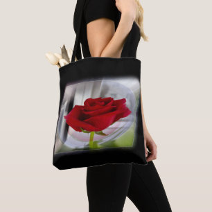 Red rose 2 tote bag