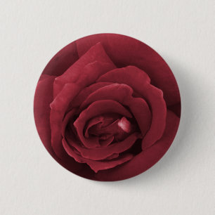 red rose 6 cm round badge