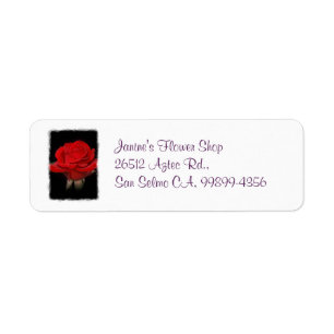Red Rose Address Label 2