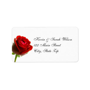 Red Rose Address Labels