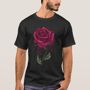 Red Rose Aesthetic Soft Grunge Clothes Punk Egirl T-Shirt