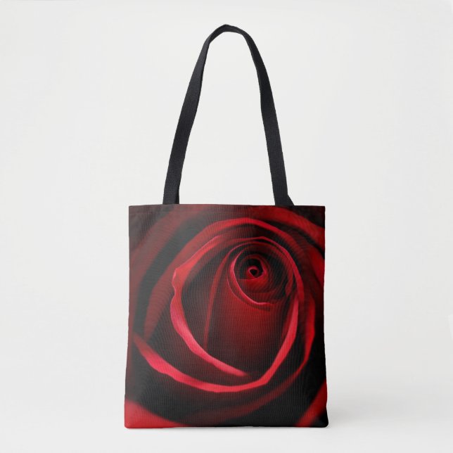 Red Rose All-Over-Print Tote Bag, Medium Bag (Front)