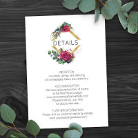 Red Rose and Eucaluptus Wedding Details