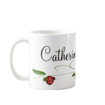 Red Rose and Ladybugs Coffee / Tea Mug