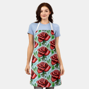 Red Rose Apron