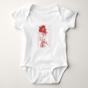 Red Rose Baby Bodysuit