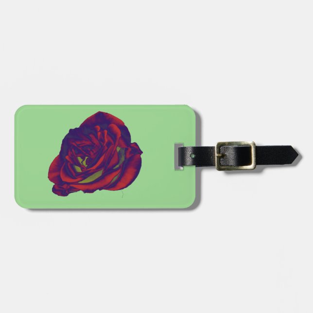 Red Rose Bag Tag (Front Horizontal)