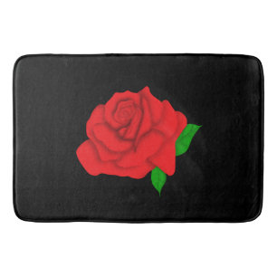 Red Rose Bath Mat
