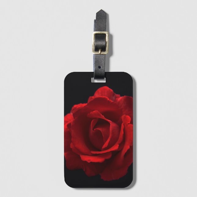 Red Rose bc ltcna Luggage Tag (Front Vertical)