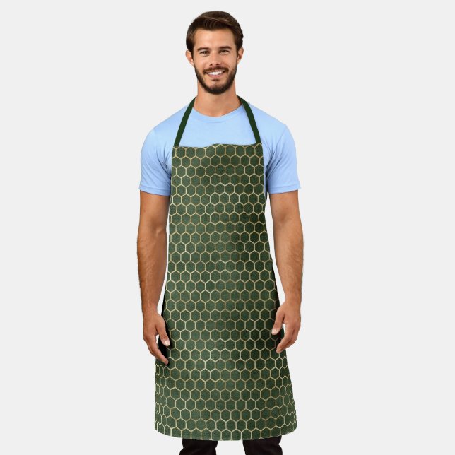 Red Rose Bee Series Design 1 Apron (Worn)