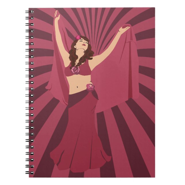 Red Rose Belly Dancer Notebook (Front)