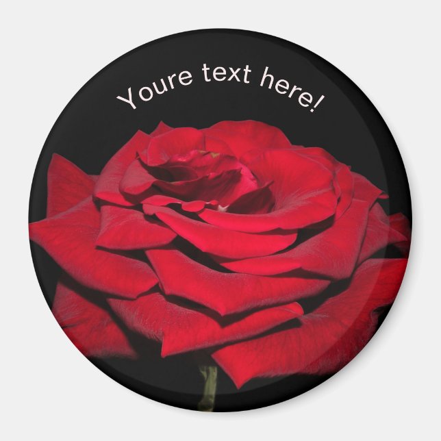 Red Rose - Black Magnet (Front)