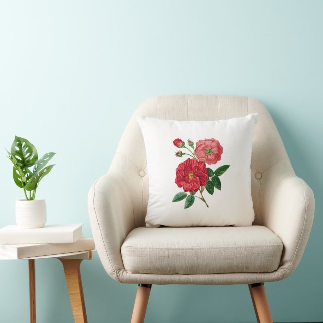 Red Rose Blossoms Cushion (Chair)