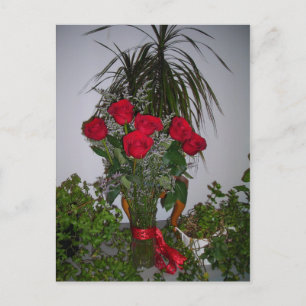 RED ROSE BOUQUET **CUSTOMIZE/PERSONALIZE** POSTCARD