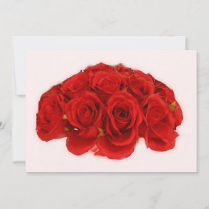 Red Rose Bouquet Invitation / Announcement