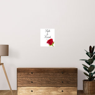 Red Rose Bridal shower Gifts and Cards  Poster