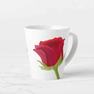 Red rose Bridesmaid Name Latte Mug