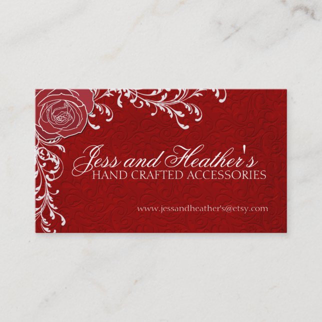 Red Rose Business Card (Front)