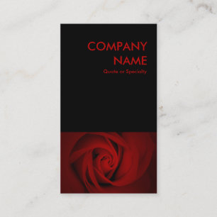 red rose business card