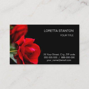 Red rose business card