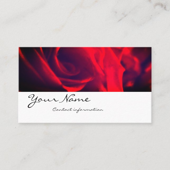 Red Rose Business Card Valentine (Front)
