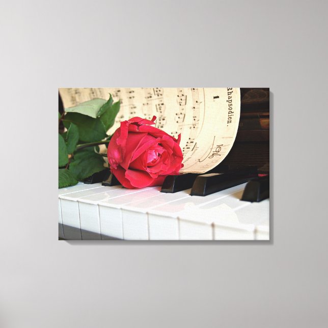 Red Rose Canvas Print (Front)