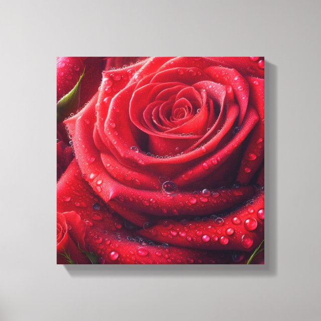 Red Rose - Canvas Print (Front)