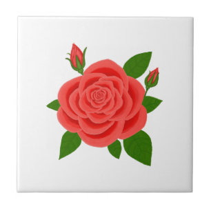Red Rose Ceramic Tile