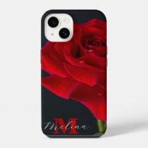 Red Rose Classic Monogram Name