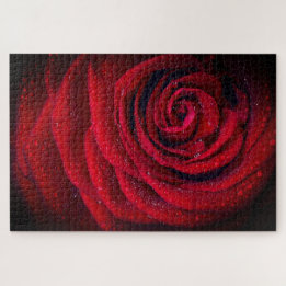 Red Rose Close-up Photo Jigsaw Puzzle