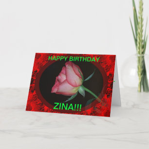 RED ROSE CLOSEUP BIRTHDAY  CARD