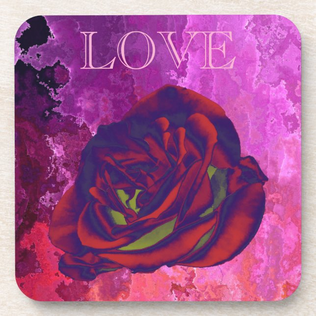Red Rose Coaster (Front)