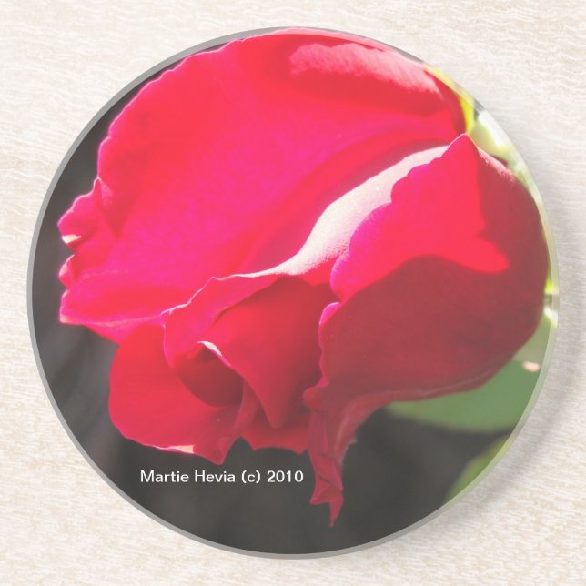 Red Rose - Coaster (Front)