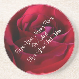 Red Rose Coasters Personalised Rose Decor