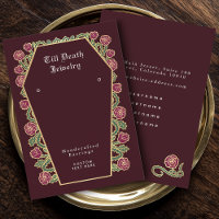 Red Rose Coffin Gothic Earring Display