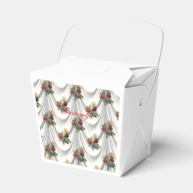 Red rose curtain Thunder_Cove Favour Box (Front Side)