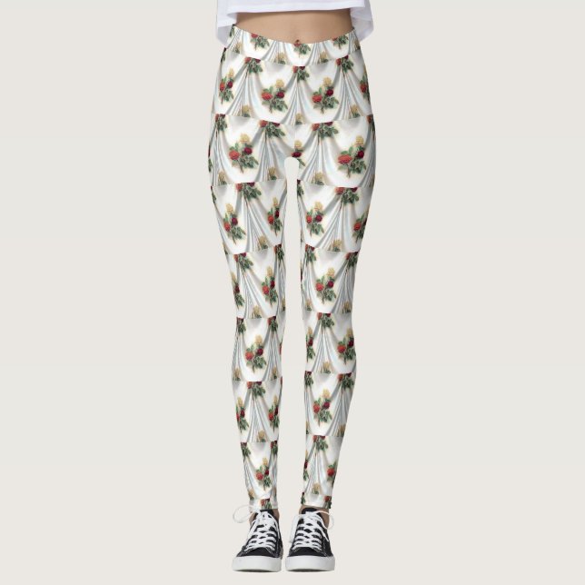 red rose curtain Thunder_Cove Leggings (Front)