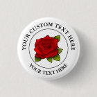 Red Rose Custom Text Icon Logo
