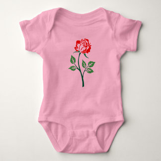 Red Rose Customisable Baby Bodysuit