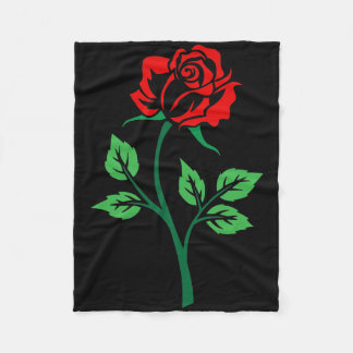Red Rose Customisable Fleece Blanket