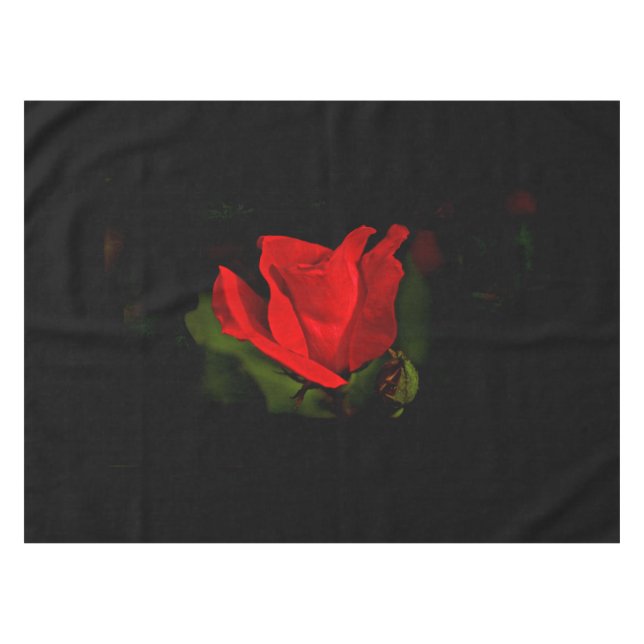 Red Rose - Dark Passion Tablecloth (Front (Horizontal))