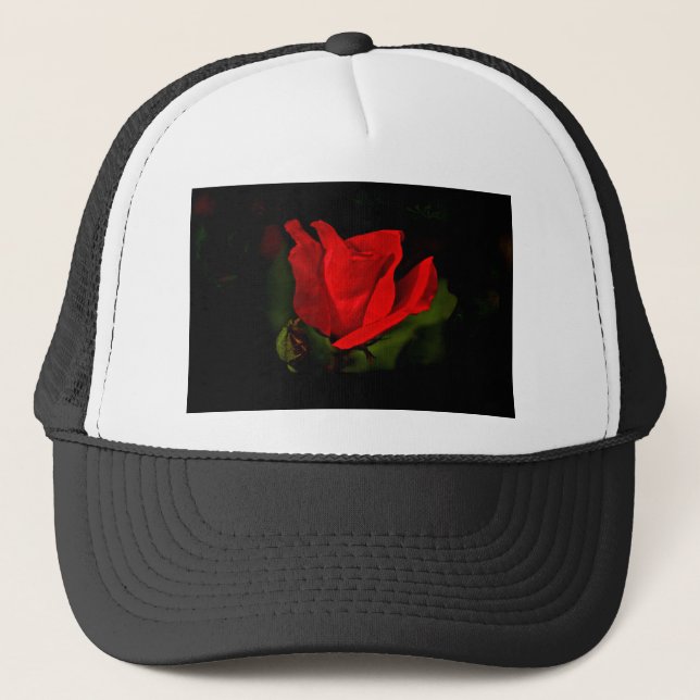 Red Rose - Dark Passion Trucker Hat (Front)