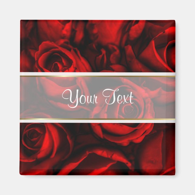 Red Rose Elegance Magnet (Front)